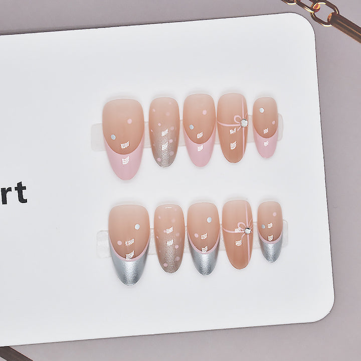 Decorative Glossy Press-On Nail Set Stornfield