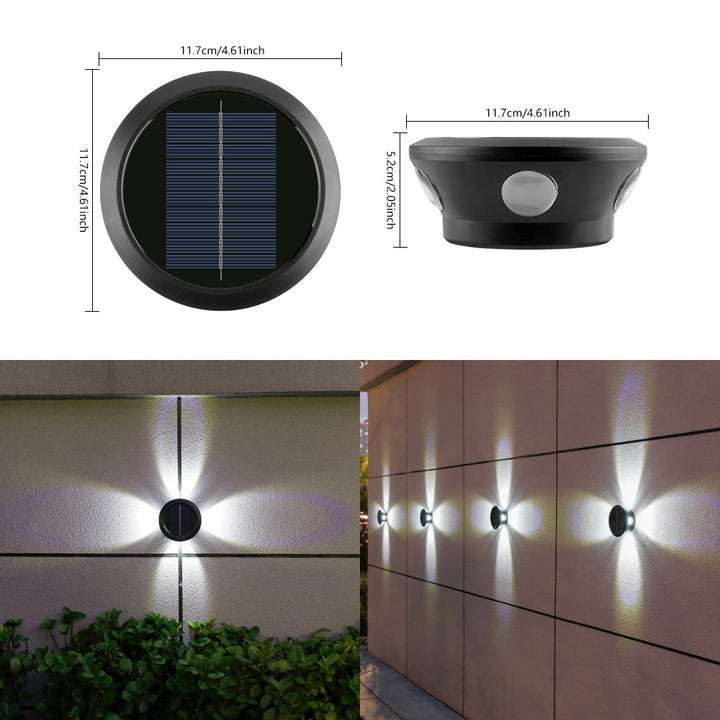 Outdoor Solar Wall Light Multi-Beam LED Decorative Accent Stornfield
