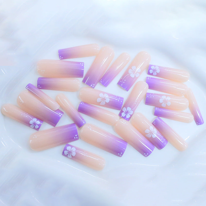 Decorative Floral Acrylic Nail Design Stornfield