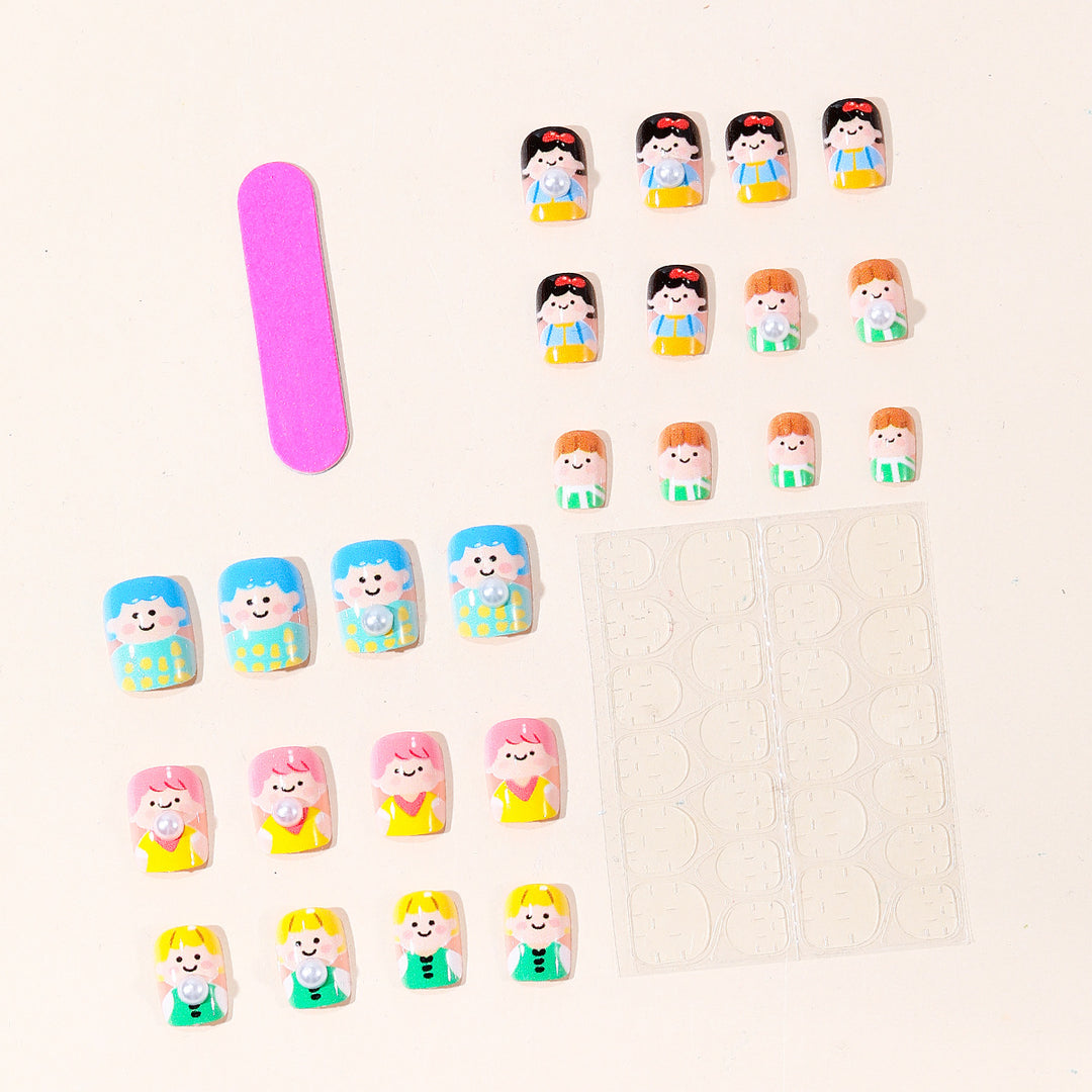 Playful Cartoon Character Nail Art Set Stornfield