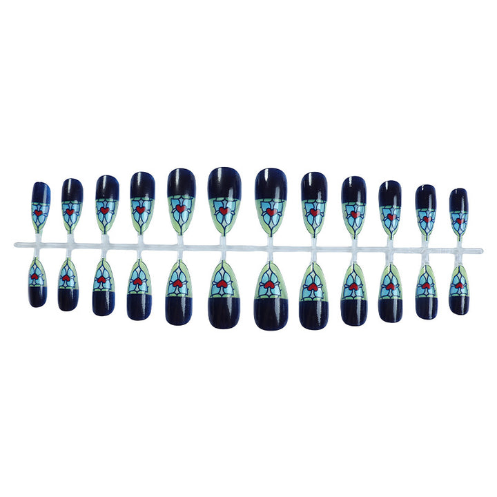 Creative Nail Art Set with Floral Stained Glass Design Stornfield