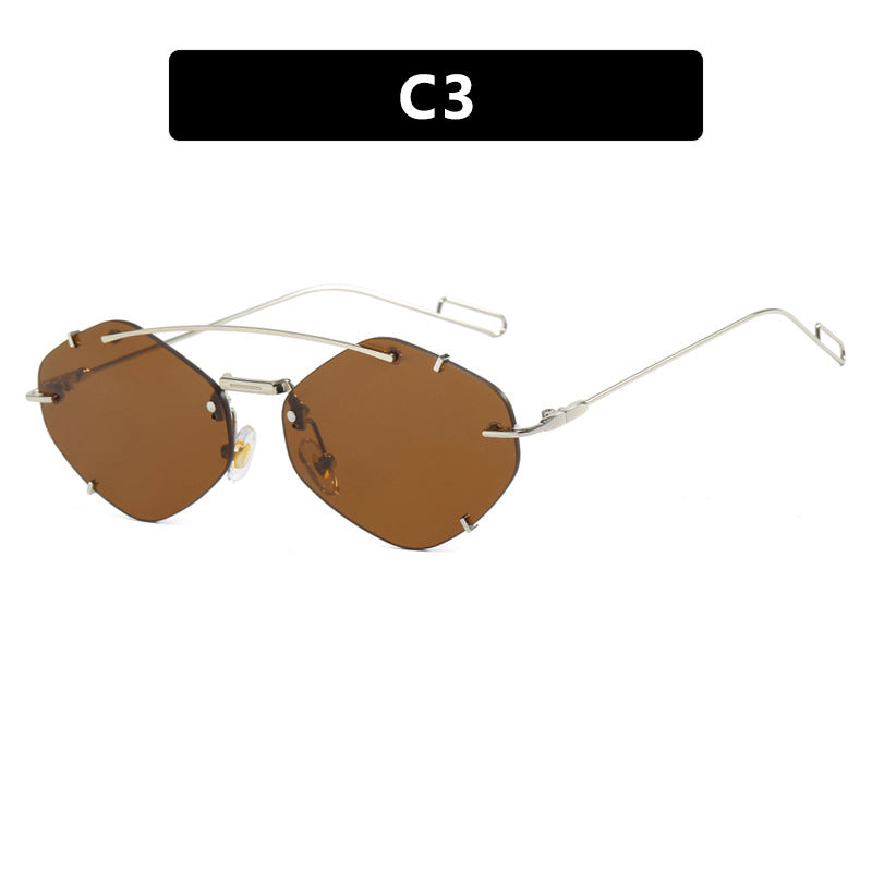 Women geometric sunglasses with ultra-light metal frame Stornfield