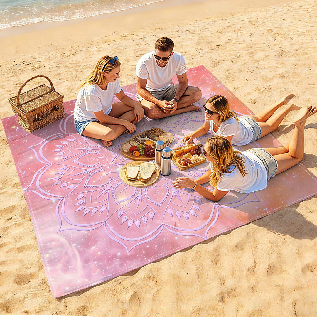 Mandala Design Beach Mat Stornfield
