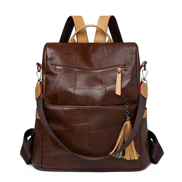 Textured Faux Leather Backpack Stornfield