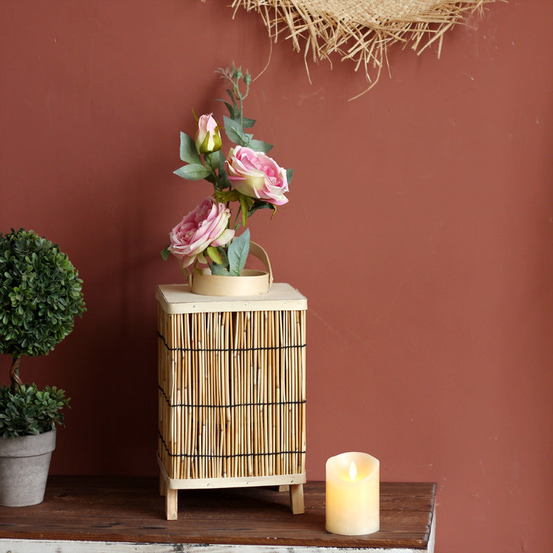 Stylish lantern made of natural materials Stornfield