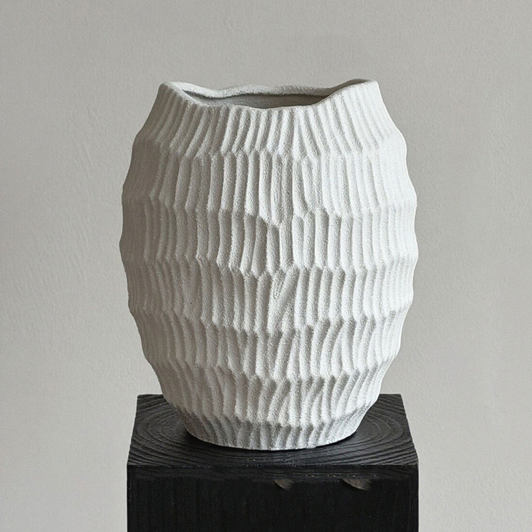 Textured Ceramic Home Decor Vase