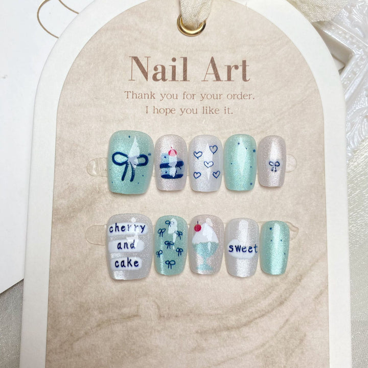 Cute Thematic Press-On Nail Set