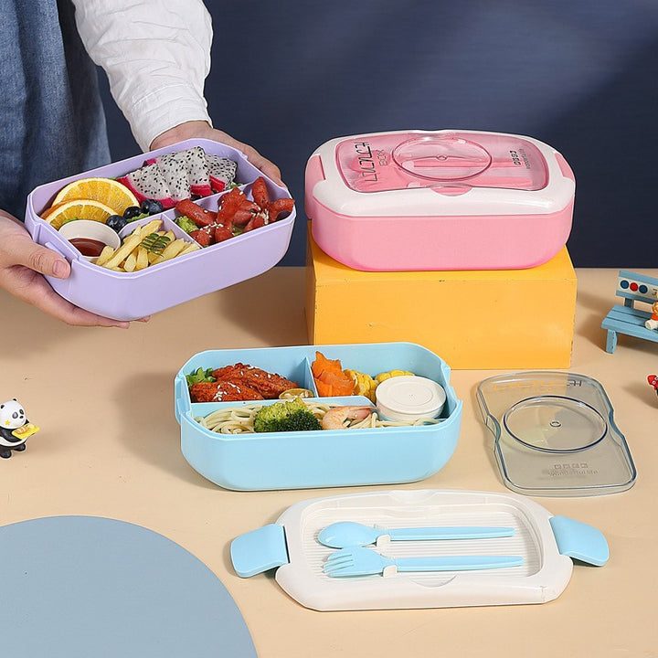 Portable Lunch Box with Integrated Water Bottle