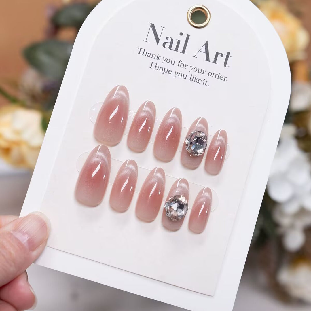 Glamorous Heart-Themed Press-On Nail Set Stornfield