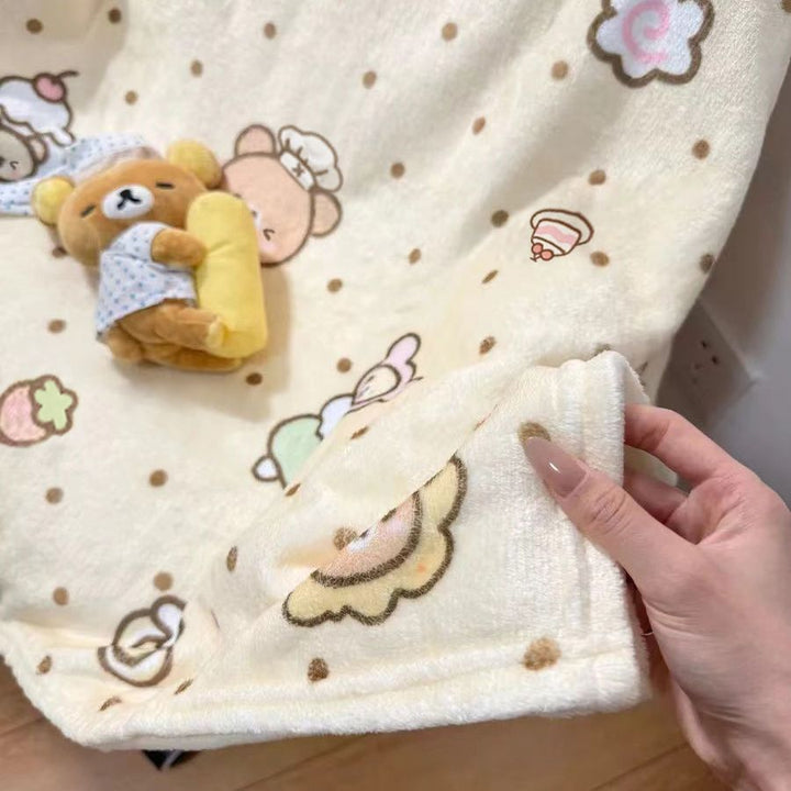 Cute Character-Themed Soft Fleece Blanket
