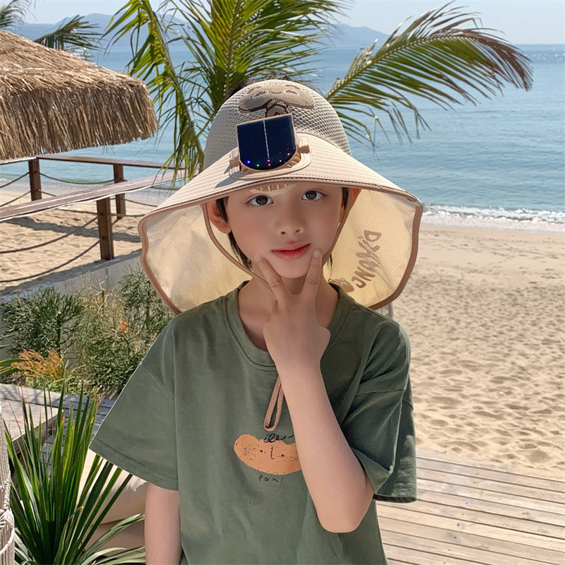 Ssun hat with solar mini fan, UV protection and wide neck protection Stornfield