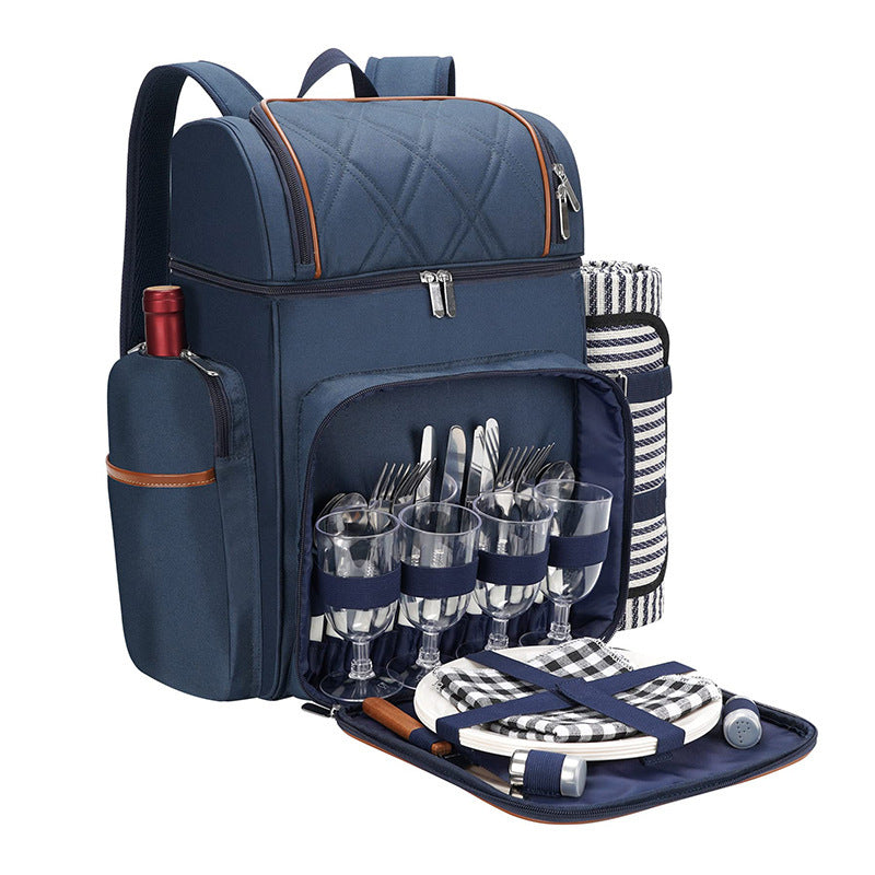 Gourmet Picnic Backpack with Dishware and Cooling Compartment Stornfield