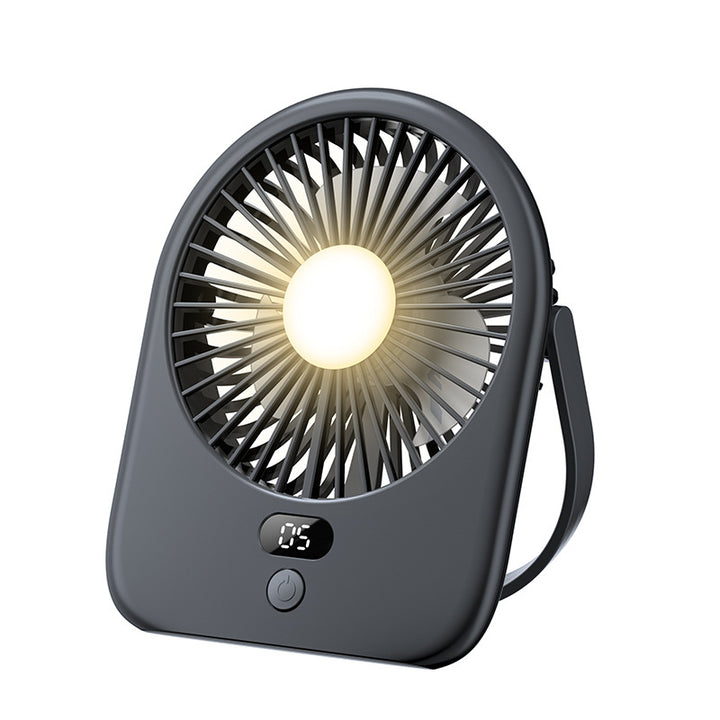 Unisex Rechargeable LED Desk Fan with Digital Display Stornfield