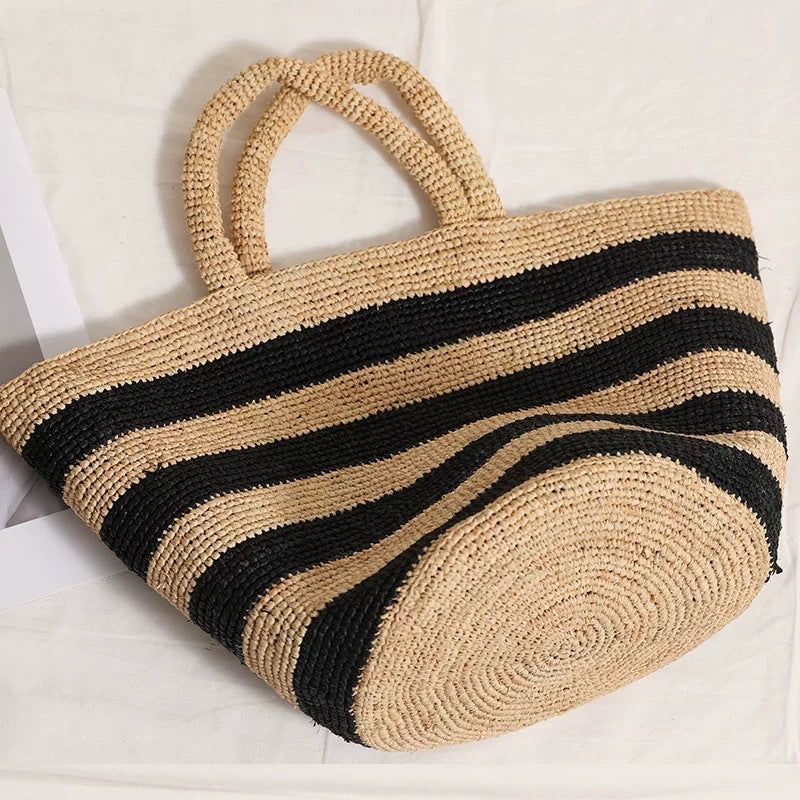 Handcrafted Tote Bag In Stripe Pattern Stornfield