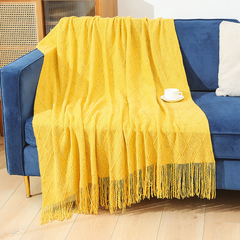 Women High-quality and stylish fleece blanket with modern textured pattern Stornfield