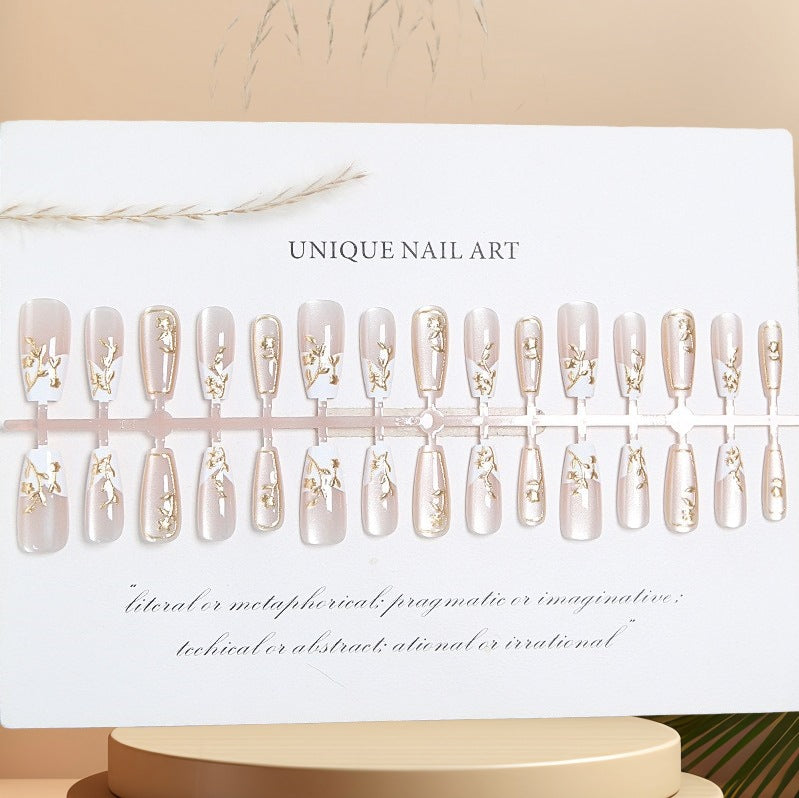 Floral Accented Press-On Nail Set Stornfield