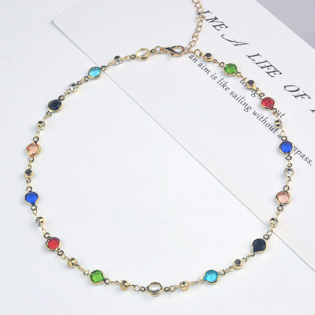 Elegant Stone Rhinestone Necklace Stornfield