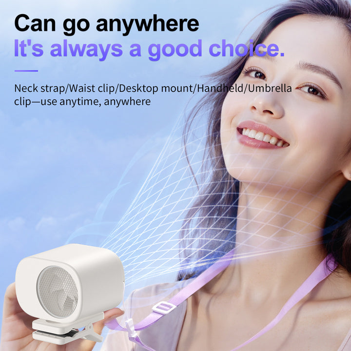 Unisex nan portable clip-on waist cooling fan with LED display Stornfield