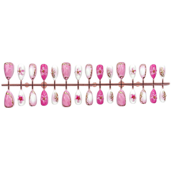 Decorative Floral Nail Art Press-On Set