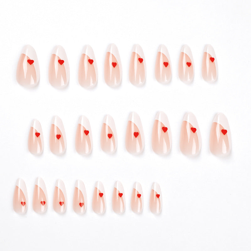 Glamorous nail art with heart decorations Stornfield
