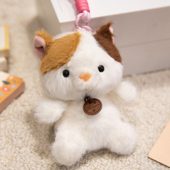 Plush Sitting Piglet Comforter Toy with Embroidered Paw Charm and Pendant Stornfield
