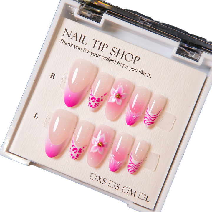 Artistic Floral Press-On Nail Enhancements