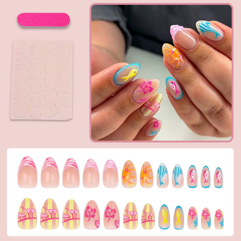 Artificial Nail Set with Maritime Motifs Stornfield