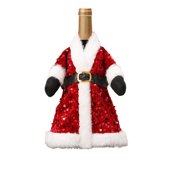 Festive wine bottle decoration cover