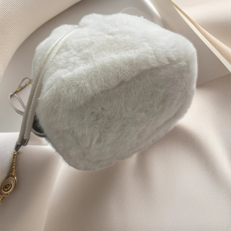 Plush Drawstring Mini Backpack