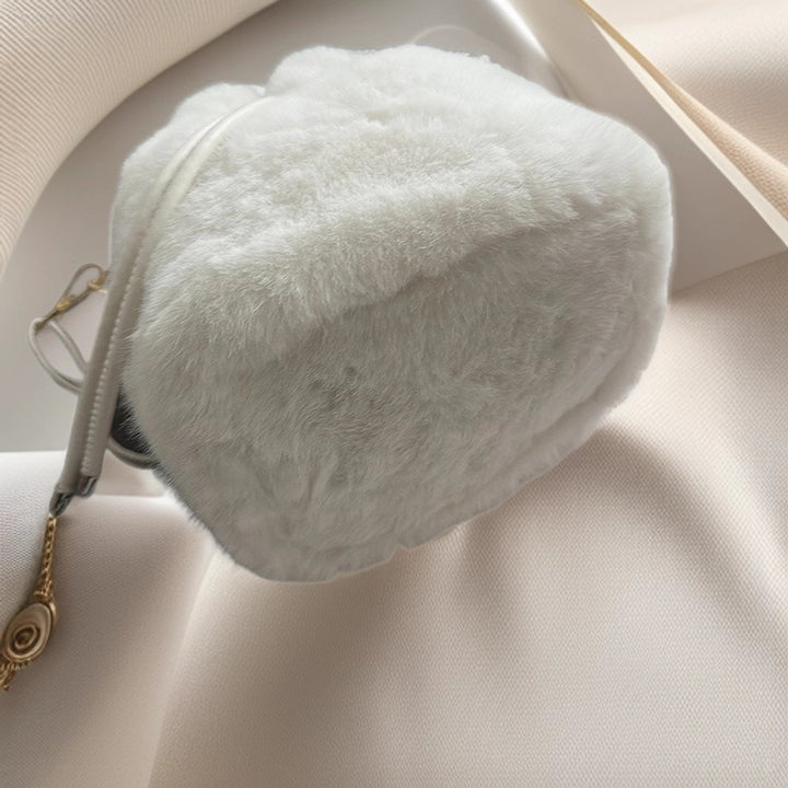 Plush Drawstring Mini Backpack