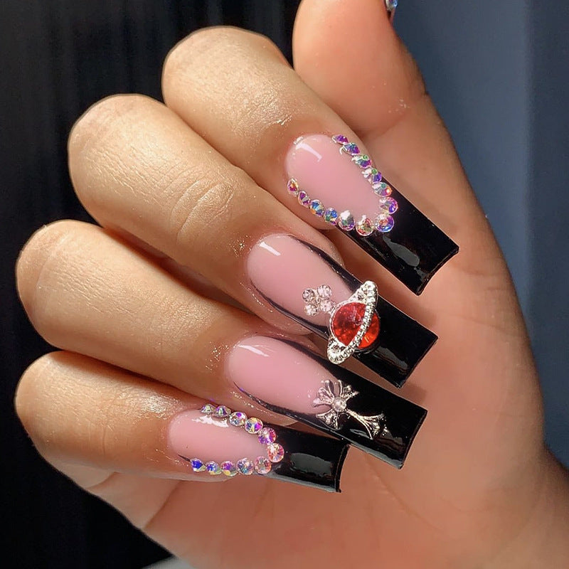 Artful Nail Extensions with Rhinestone and Planet Designs Stornfield