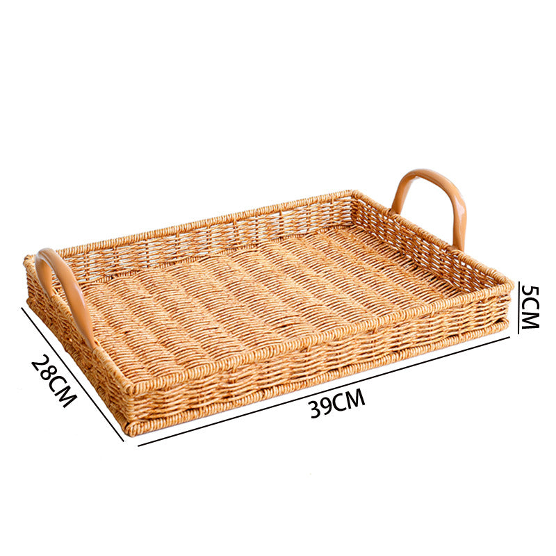 Rustic Woven Food Serving Tray Stornfield