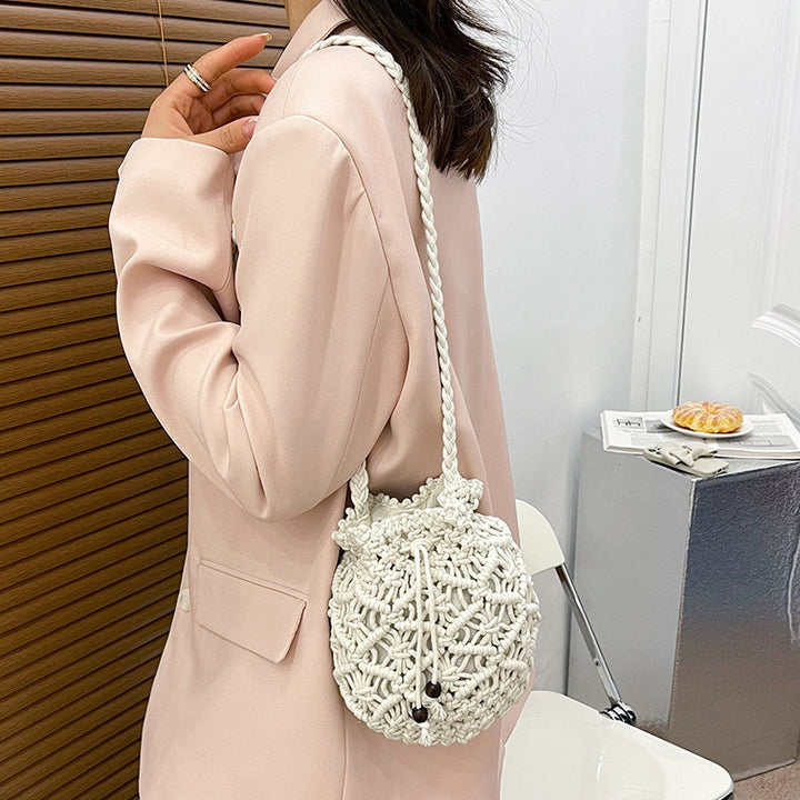 Macrame Messenger Bag with Decorative Pattern Stornfield