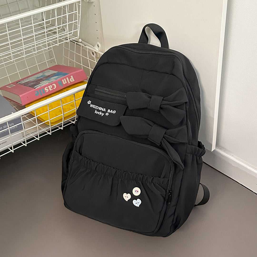 Stylish Bow-Accented Backpack Stornfield