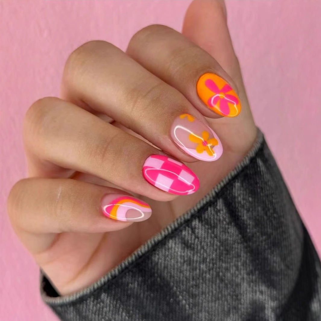 Creative Art Nail Set with Vibrant Patterns Stornfield