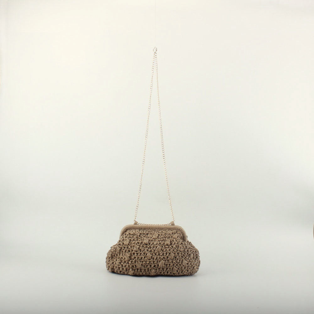 Elegant crochet handbag with fine chain strap Stornfield