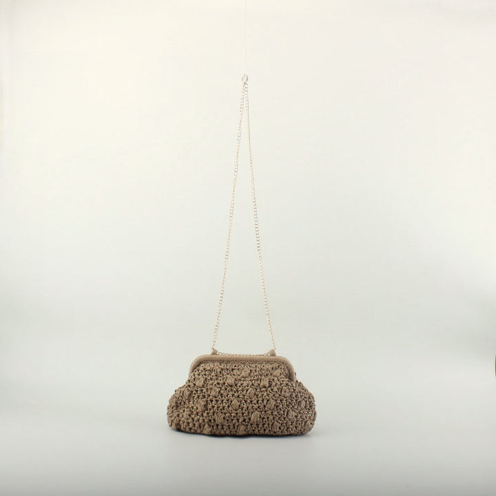 Elegant crochet handbag with fine chain strap Stornfield