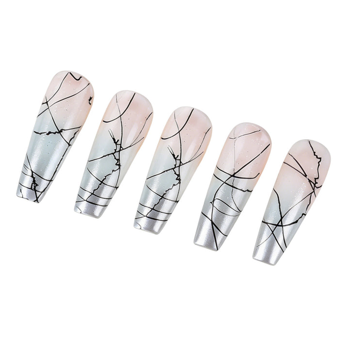 Designer Artificial Nails with Modern Line Style Stornfield