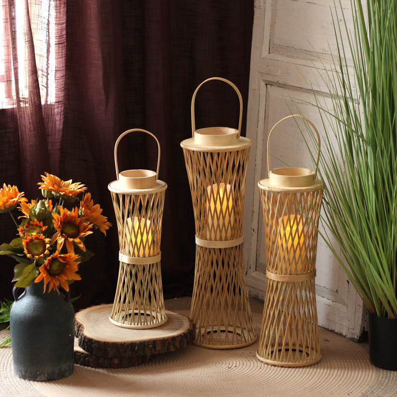 Elegant lamp stand made of woven material Stornfield