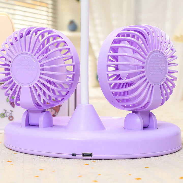 Women's multifunctional desk lamp with two integrated fans Stornfield
