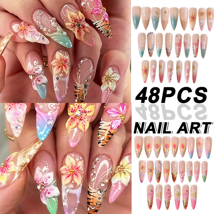 Premium Decorative Press-On Nail Set Stornfield