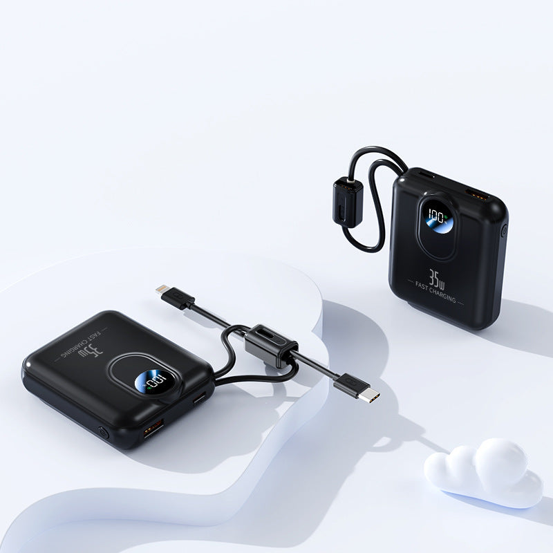Power bank with fast charging function and integrated charging cables Stornfield