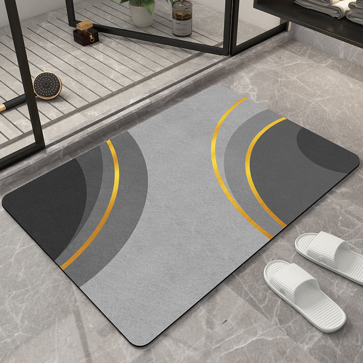 Modern Geometric Bath Mat Stornfield