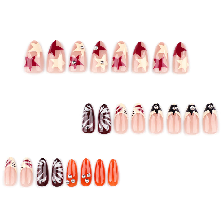 Artistic acrylic nails with creative 3D decorations Stornfield