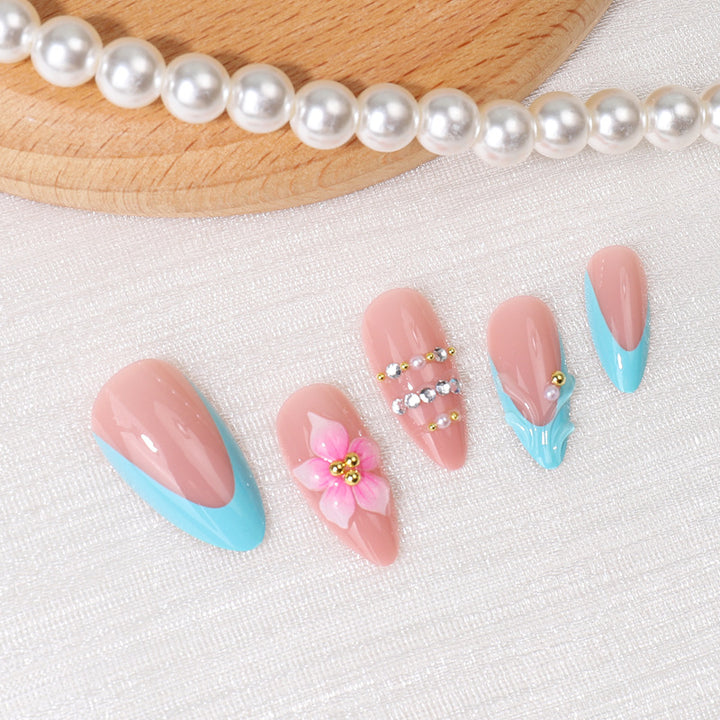 Creative Floral-Inspired Press-On Nail Set Stornfield