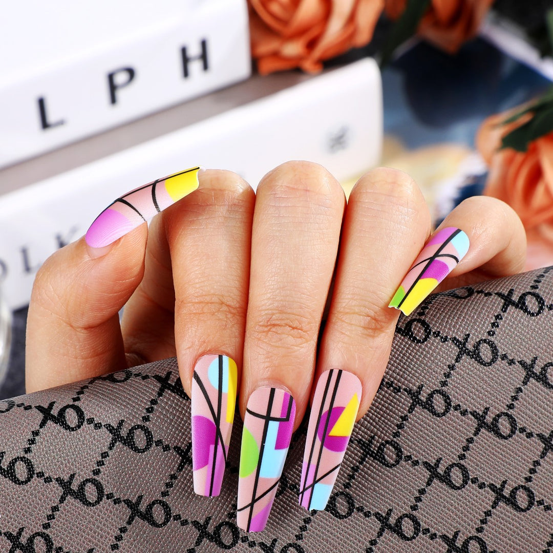 Artificial nails in modern geometric design Stornfield
