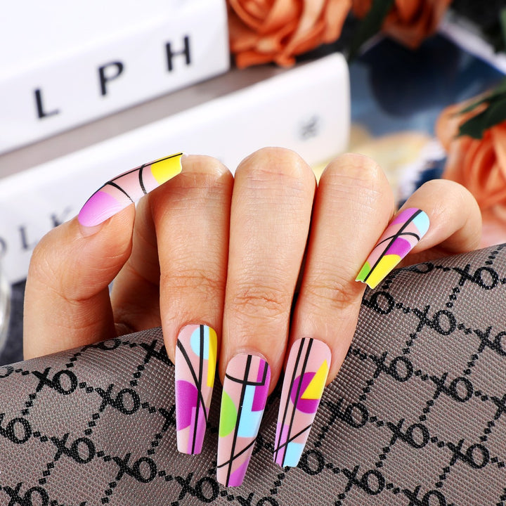 Artificial nails in modern geometric design Stornfield