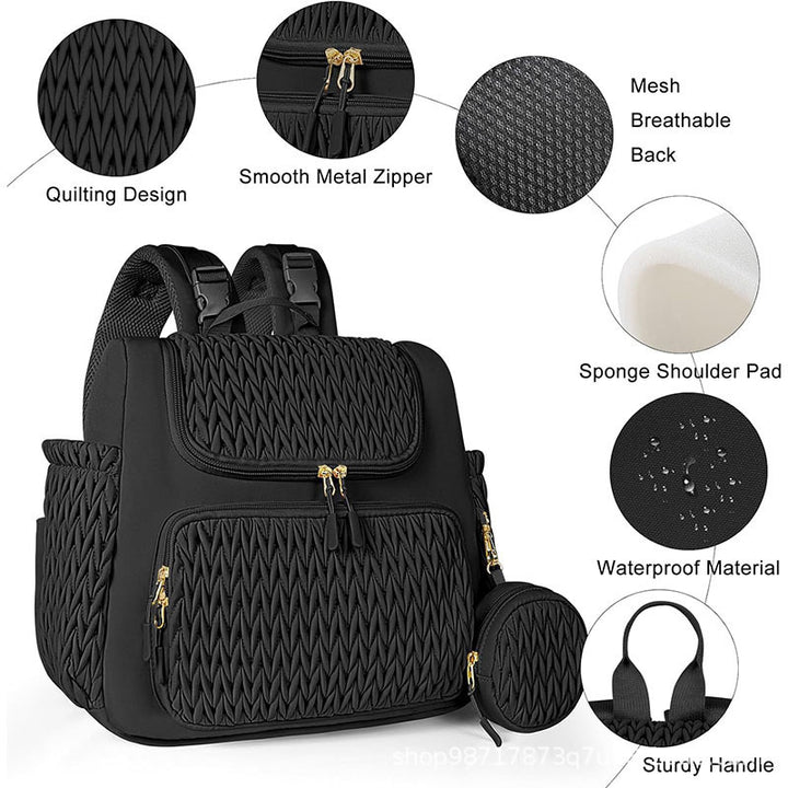 Fashionable backpack with textured upper material Stornfield