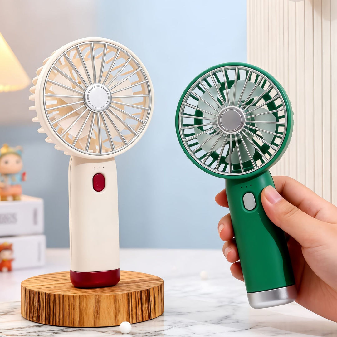 Ladies Portable Hand Fan with Powerful Battery and Ergonomic Design Stornfield