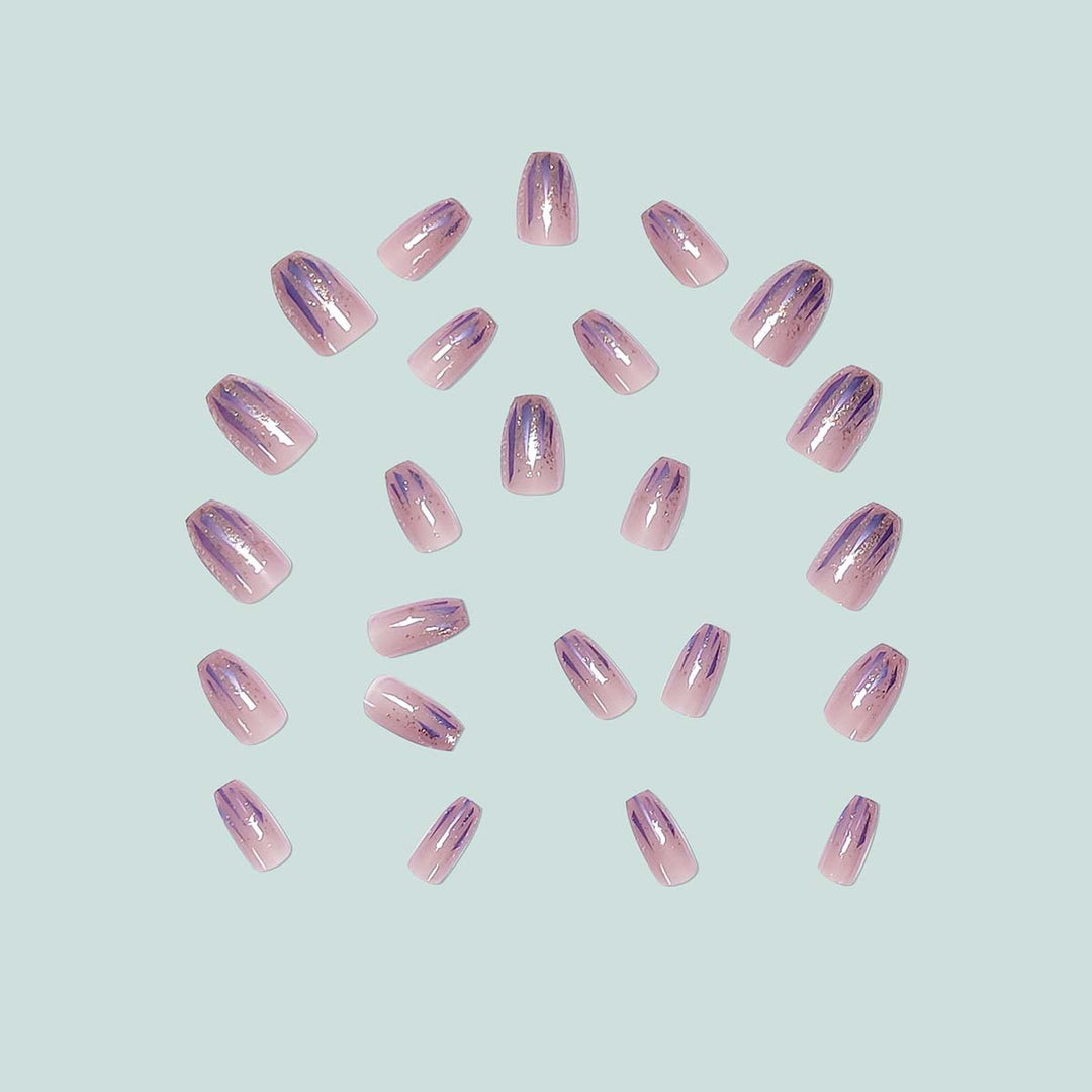 Sparkling artificial nails with 3D effects Stornfield